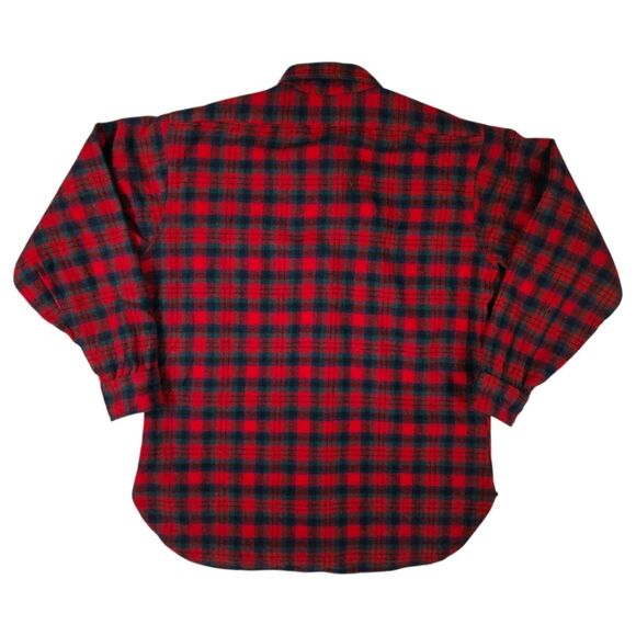 VINTAGE PENDLETON PLAID BUTTON UP FLANNEL SHIRT - Picture 4 of 7